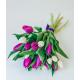 Букет из белых и фиолетовых тюльпанов (15,29 или 45шт)