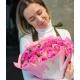 25 розовых роз 60см